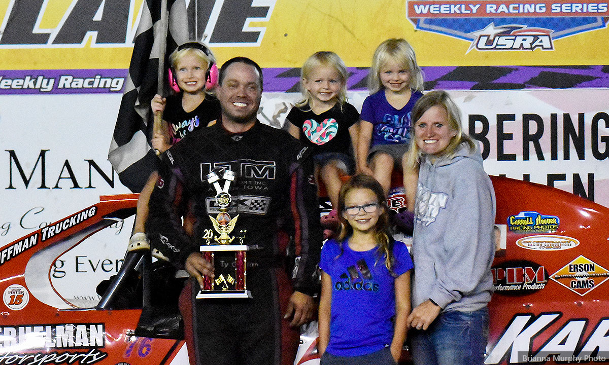 Ty Griffith won the Stein Heating & Cooling USRA B-Mod main event.