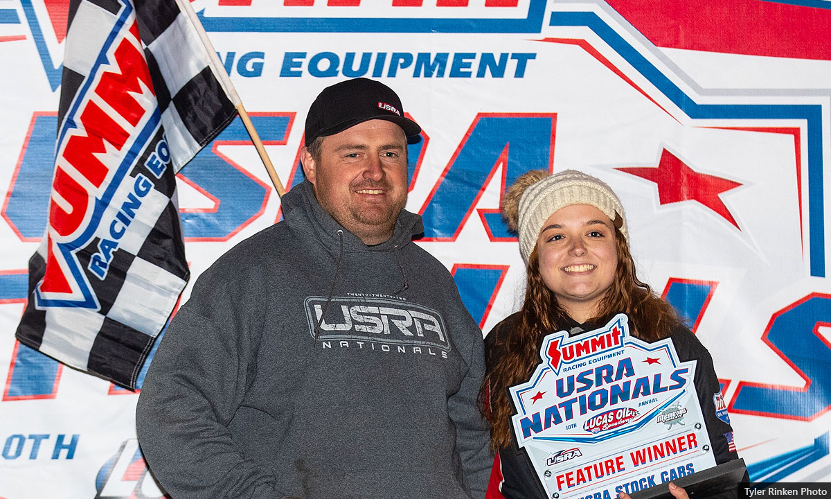 Myles Michehl of Fort Dodge won the first of two Medieval USRA Stock Car main events.